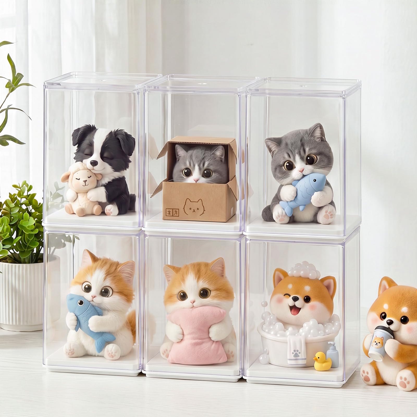 Amazon.co.jp: ZASA 透明フィギュアケース 透明展示ケースフィギュア